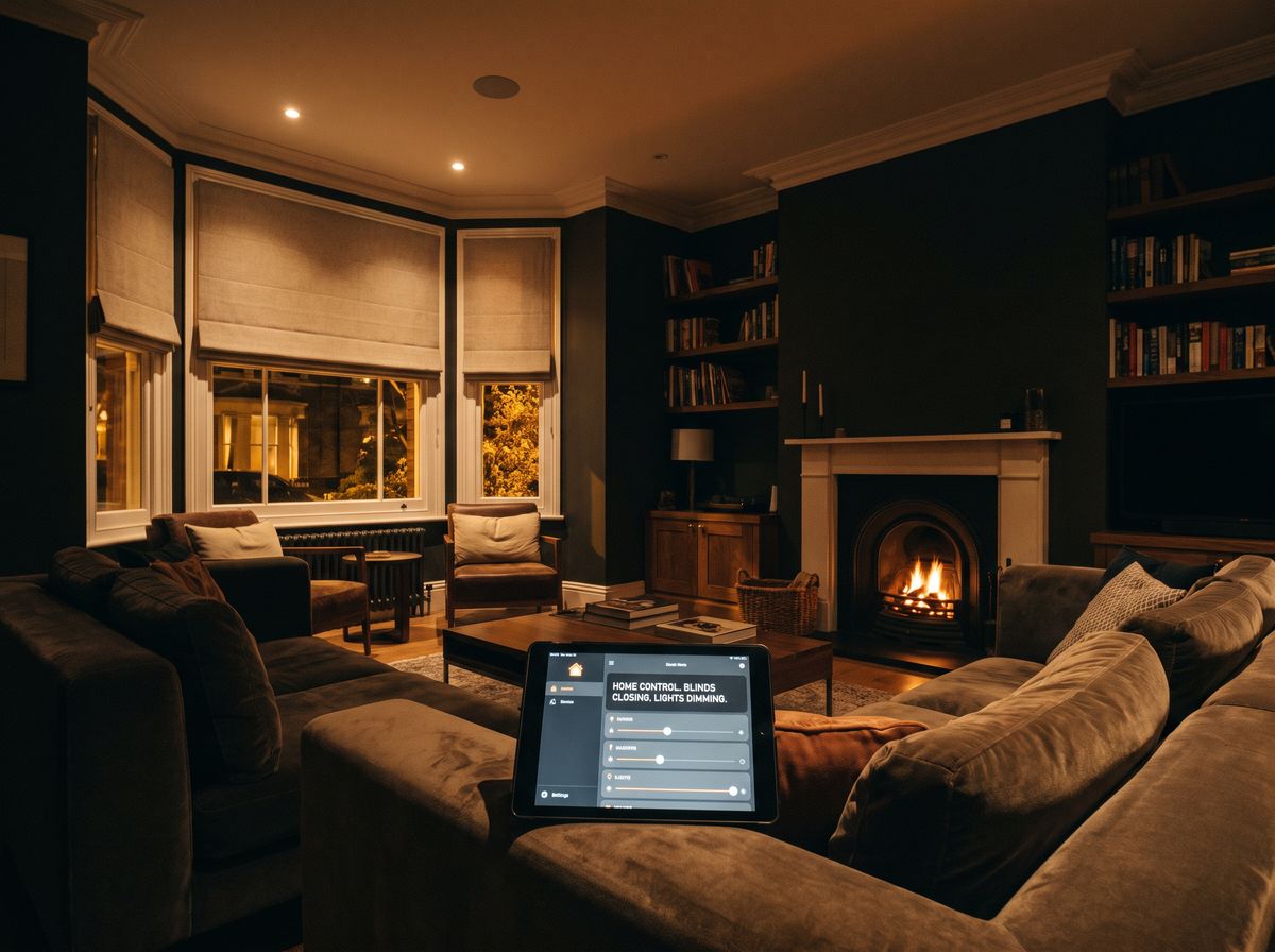 Woonkamer met automatische verlichting en zonwering via domotica — JVDH Installatie